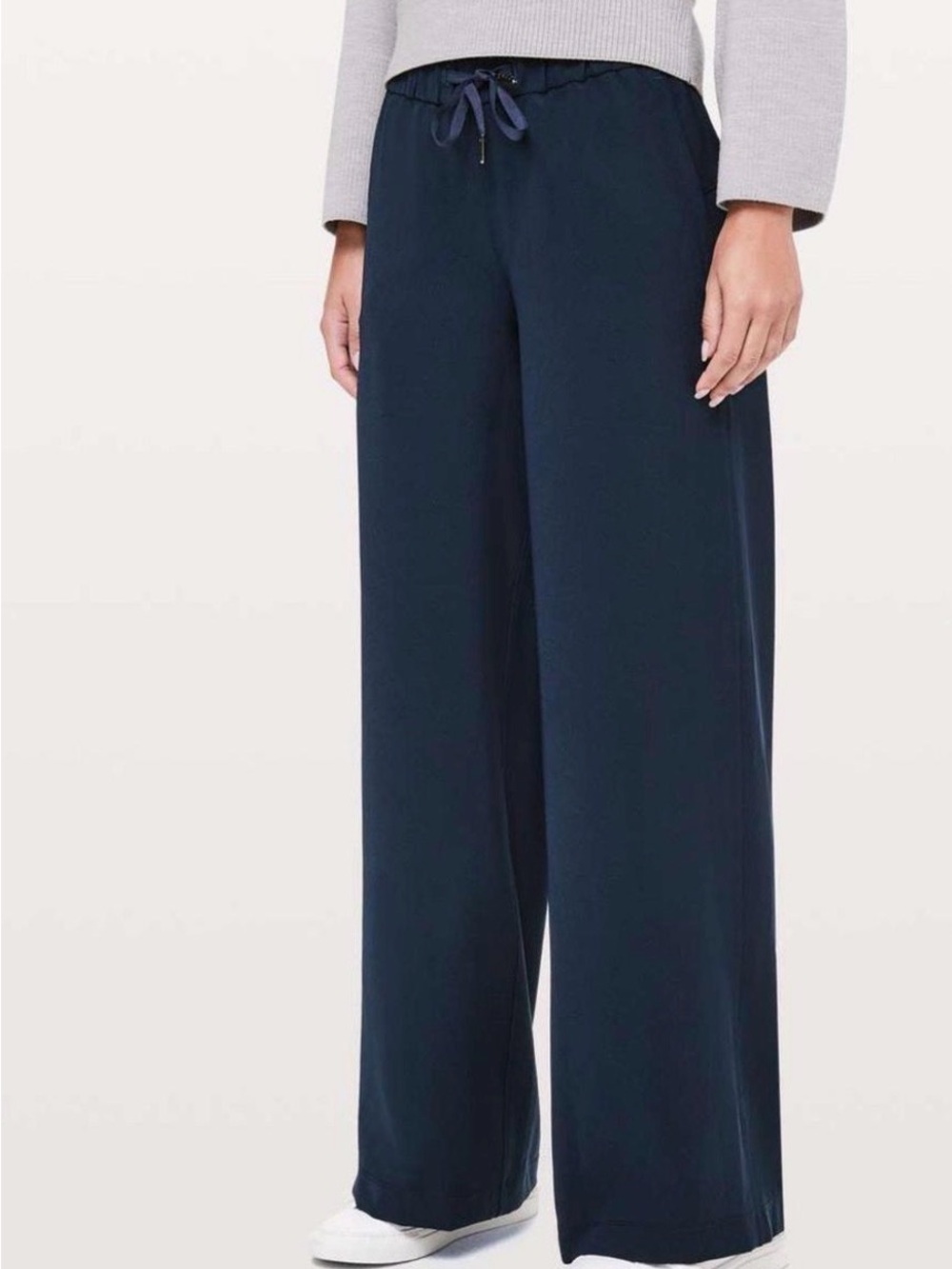 lululemon athletica Navy Wide-Leg Drawstring Pants Size 4